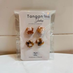 Tangan Jewellery Glossy Clover Ear Stud