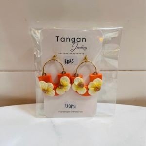 Tangan Jewellery Orange Poppy Stud